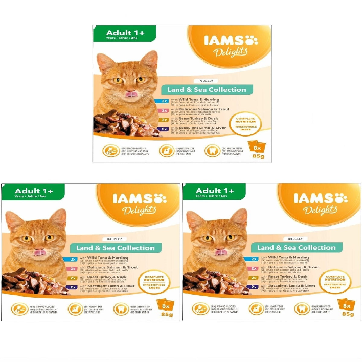 Iams Delights - Adult 1+ Cat in Jelly (8 x 85g)
