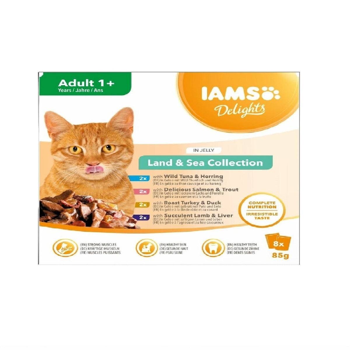 Iams Delights - Adult 1+ Cat in Jelly (8 x 85g)