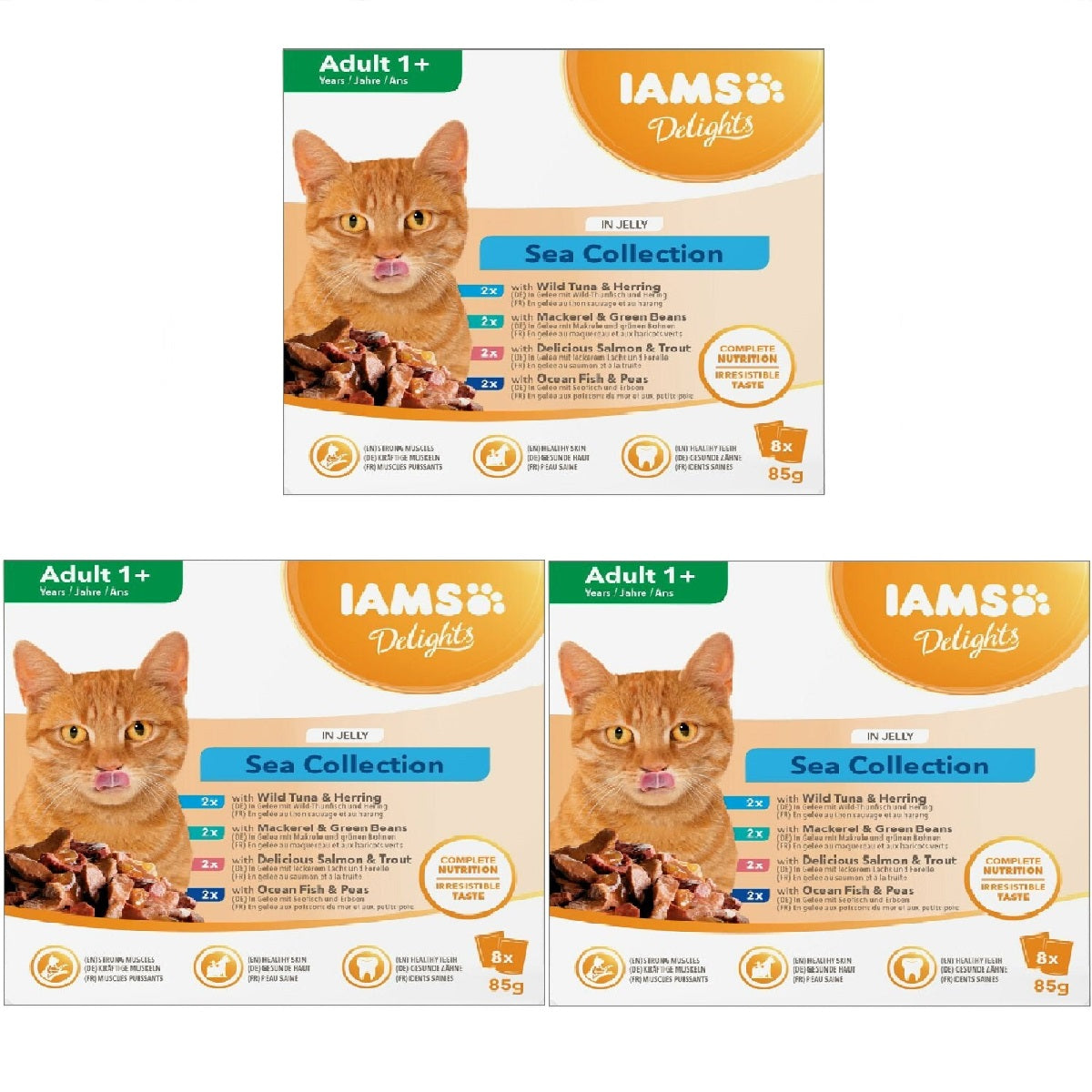 Iams Delights - Adult 1+ Cat in Jelly (8 x 85g)