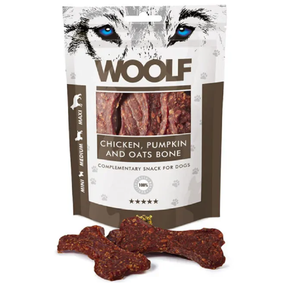 Woolf - Chicken, Pumpkin & Oats Bone (10 x 100g)