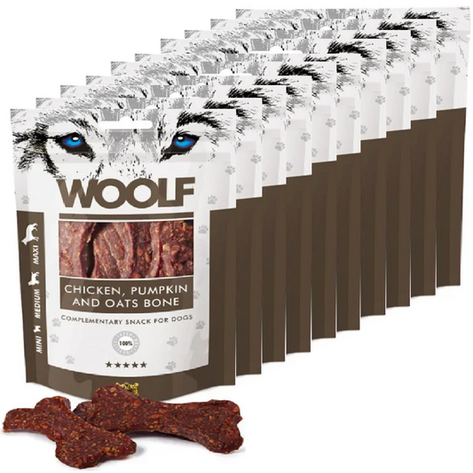 Woolf - Chicken, Pumpkin & Oats Bone (10 x 100g)
