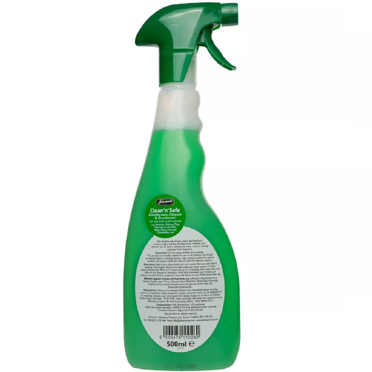 Johnsons - Clean 'n' Safe Animal (500ml)