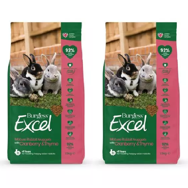 Burgess - Excel Mature Rabbit Nuggets (1.5kg)