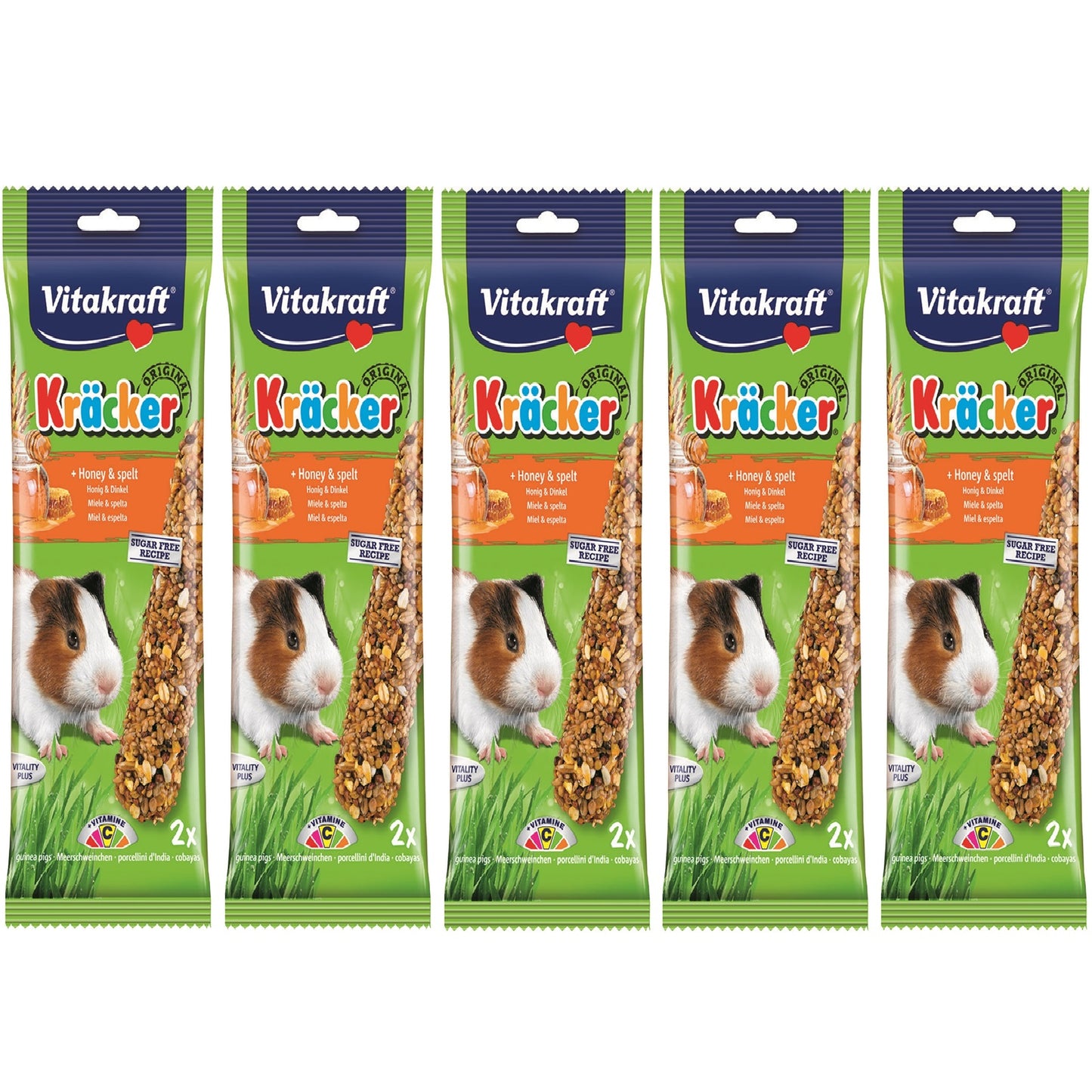 Vitakraft - Guinea Pig Kracker Honey & Spelt (5 Packs)