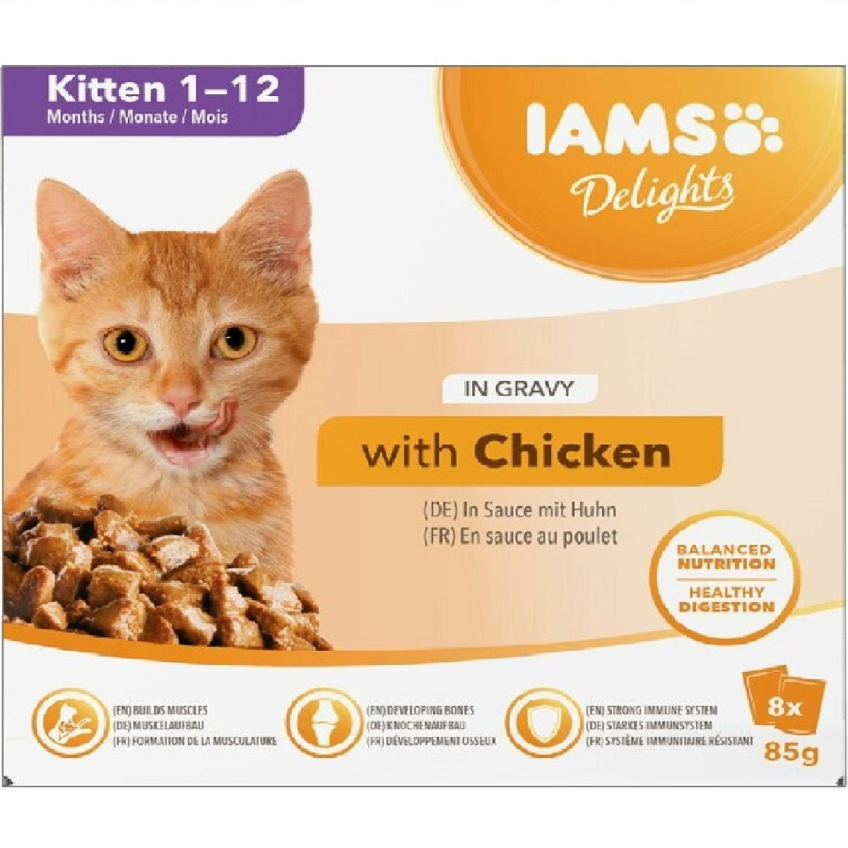 Iams Delights Kitten in Gravy (8 x 85g) – PawMits