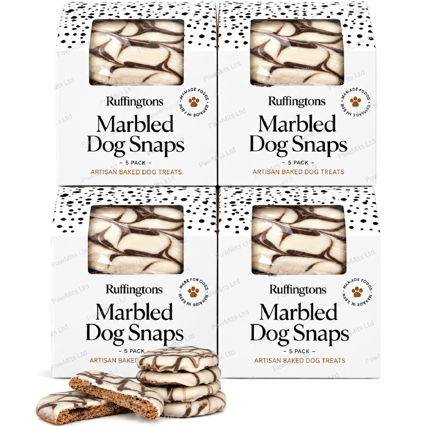 Ruffingtons - Marbled Dog Snaps (5pk)