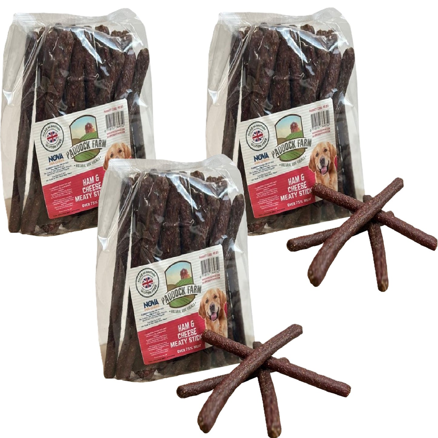 Paddock Farm - Ham & Cheese Meaty Sticks (1kg)
