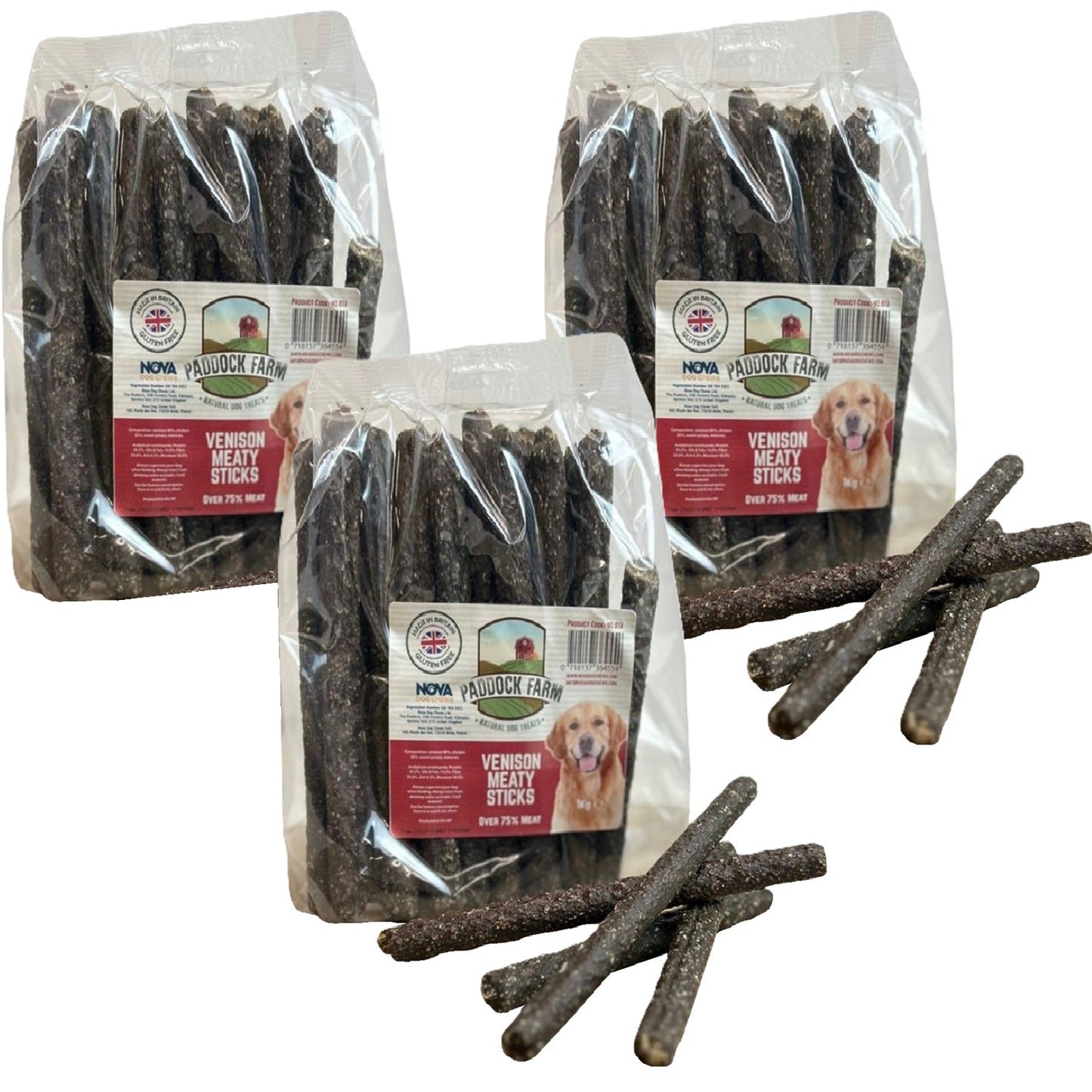 Paddock Farm - Venison Meaty Sticks (1kg)