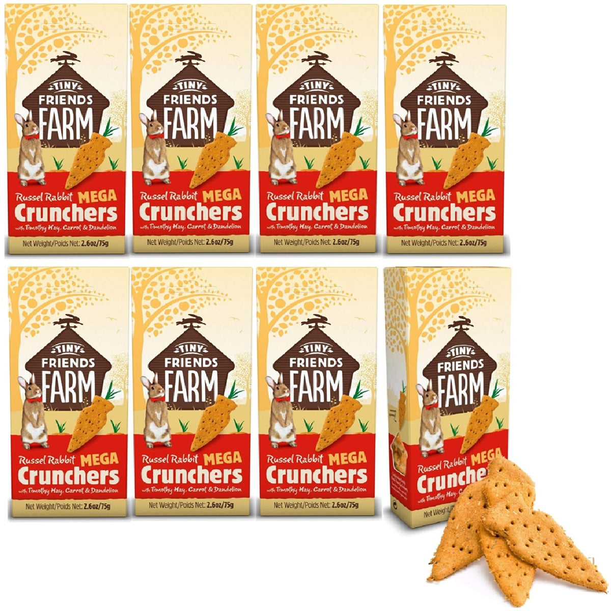 Tiny Friends Farm - Russel Rabbit MEGA Crunchers (3pk)