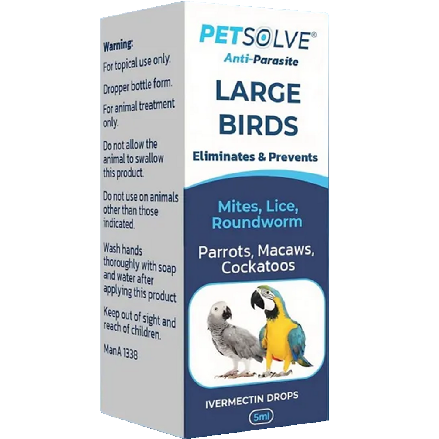 PETSOLVE - Anti-Parasite Large Birds (5ml)