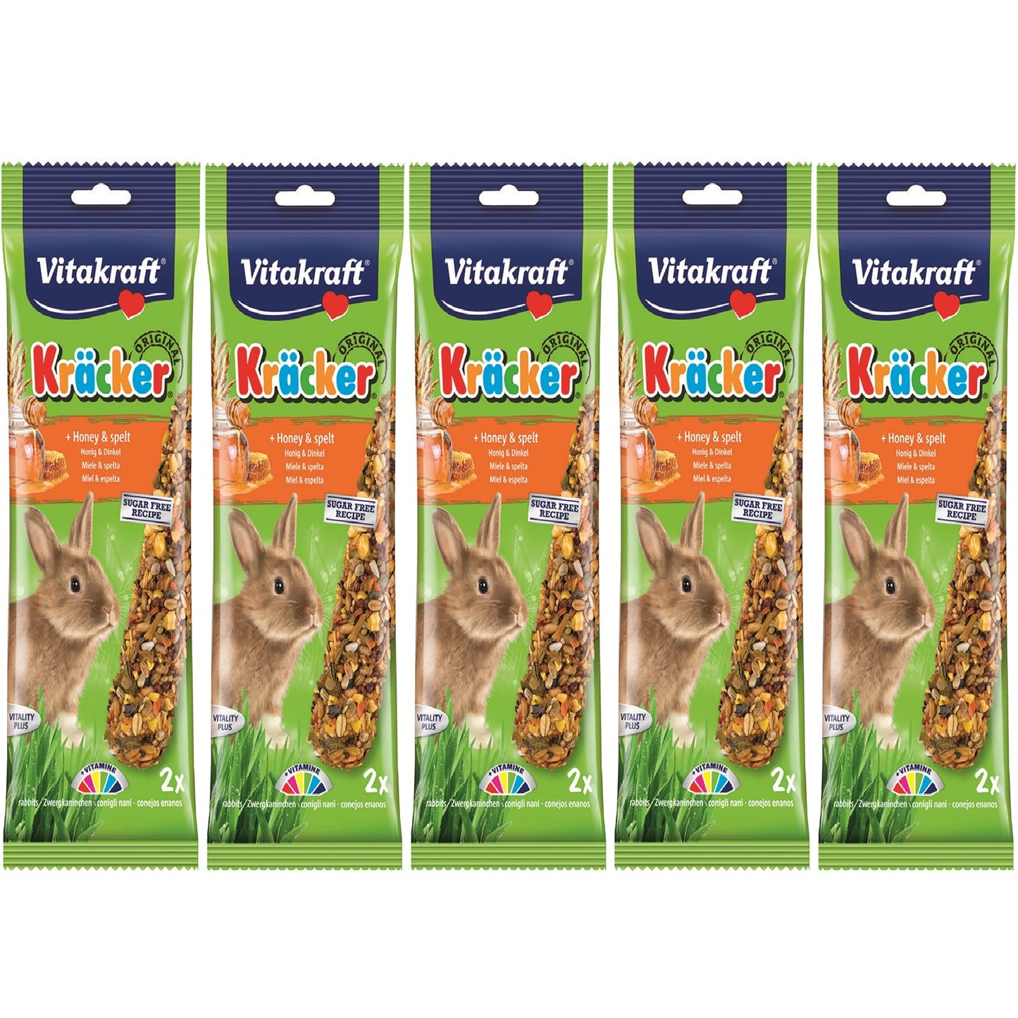 Vitakraft - Rabbit Kracker Honey & Spelt (5 Packs)