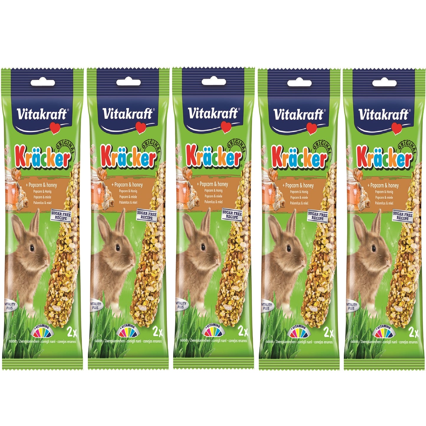 Vitakraft - Rabbit Kracker Popcorn & Honey (5 Packs)