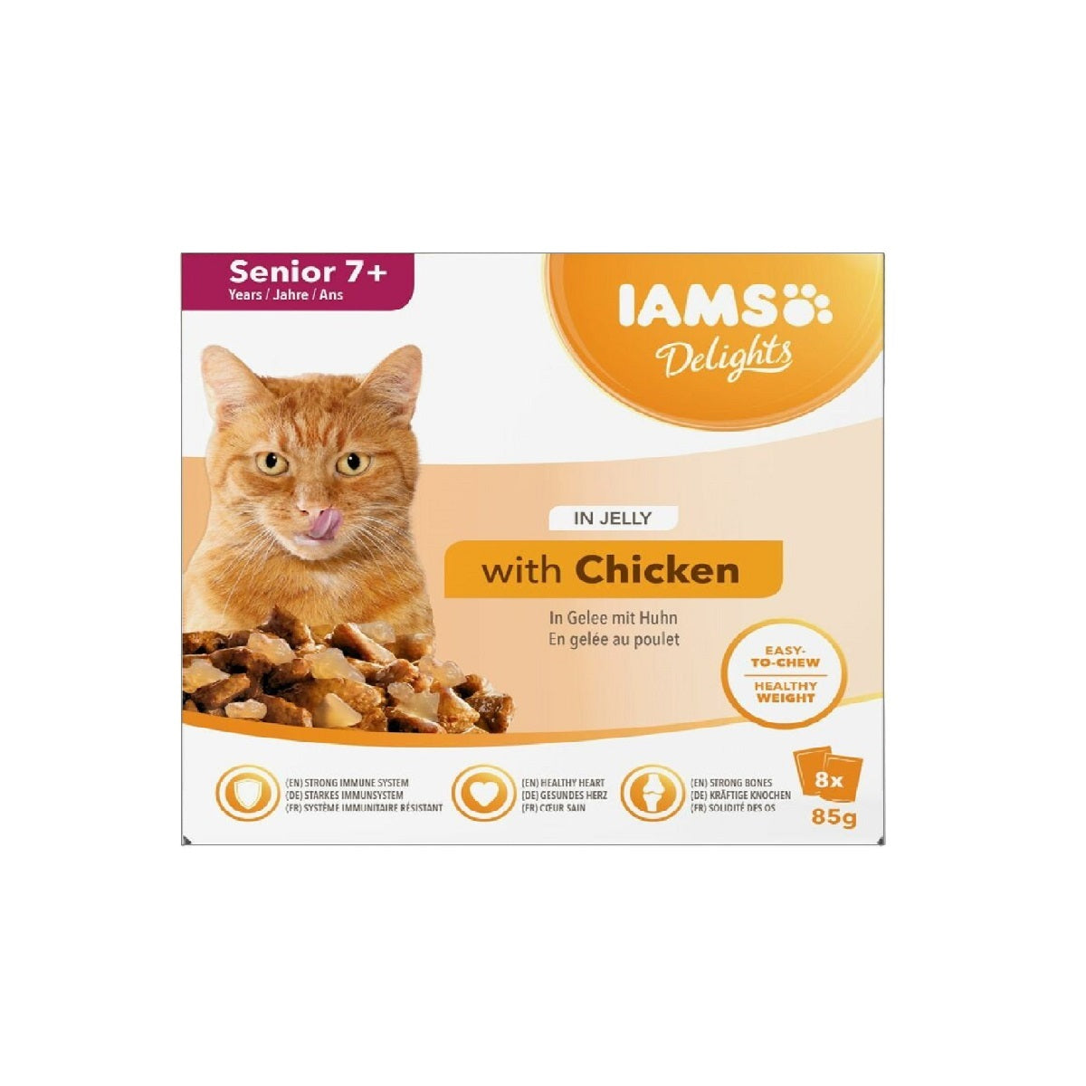 Iams Delights - Senior 7+ in Jelly (8 x 85g)