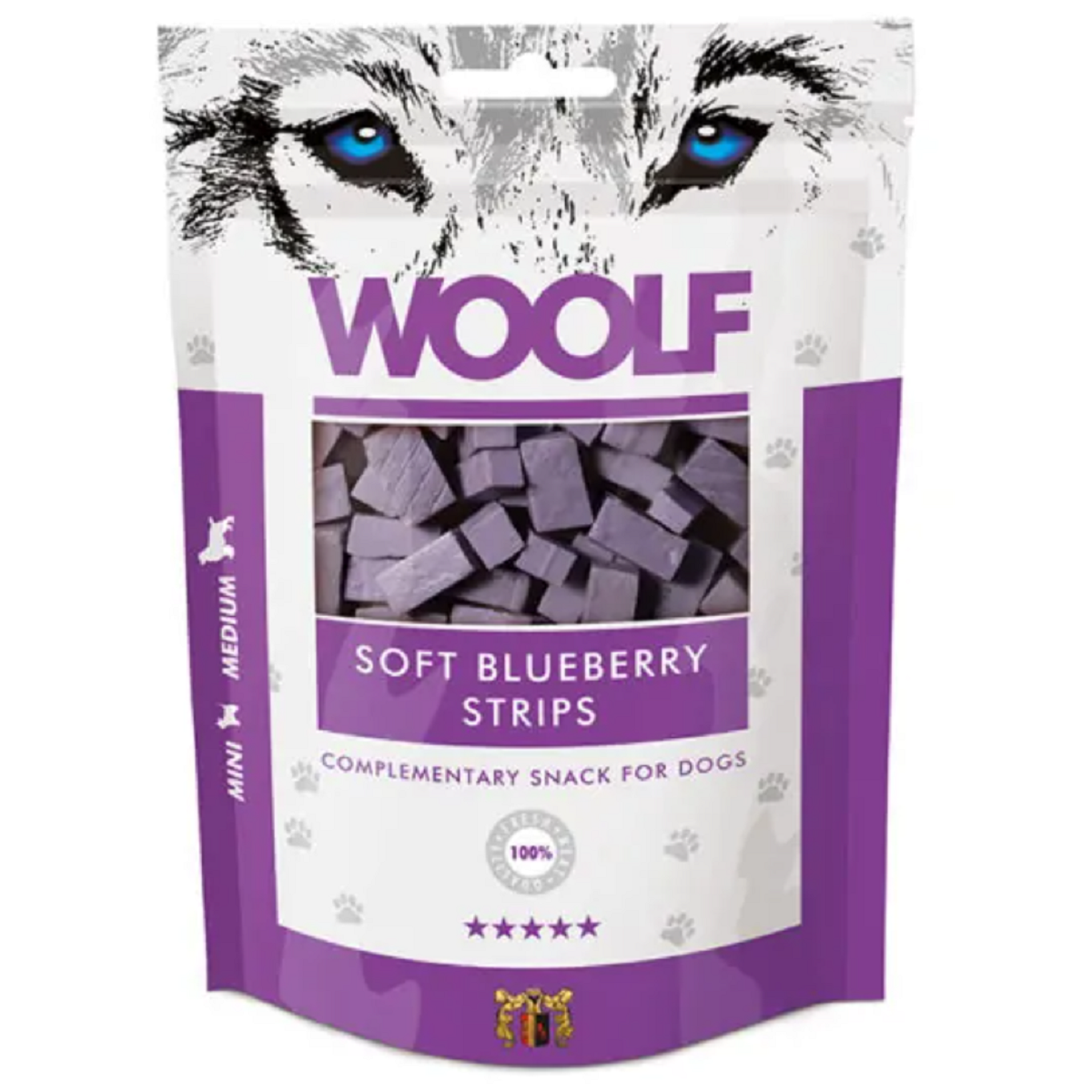 Woolf - Soft Blueberry Strips (10 x 100g)