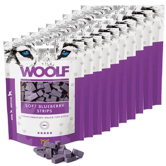 Woolf - Soft Blueberry Strips (10 x 100g)