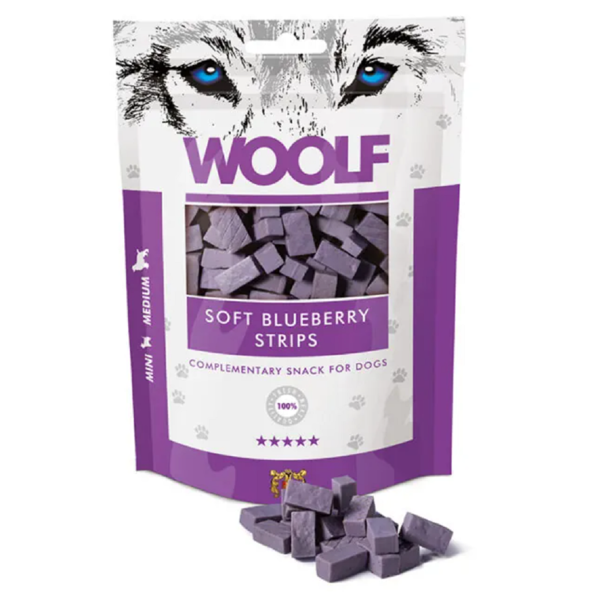 Woolf - Soft Blueberry Strips (10 x 100g)