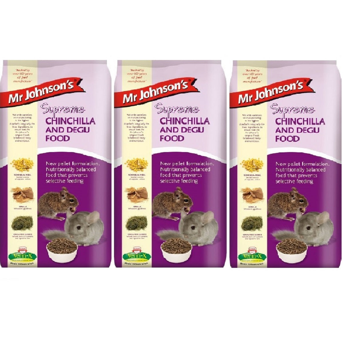 Mr Johnsons - Supreme Chinchilla & Degu Food (900g)