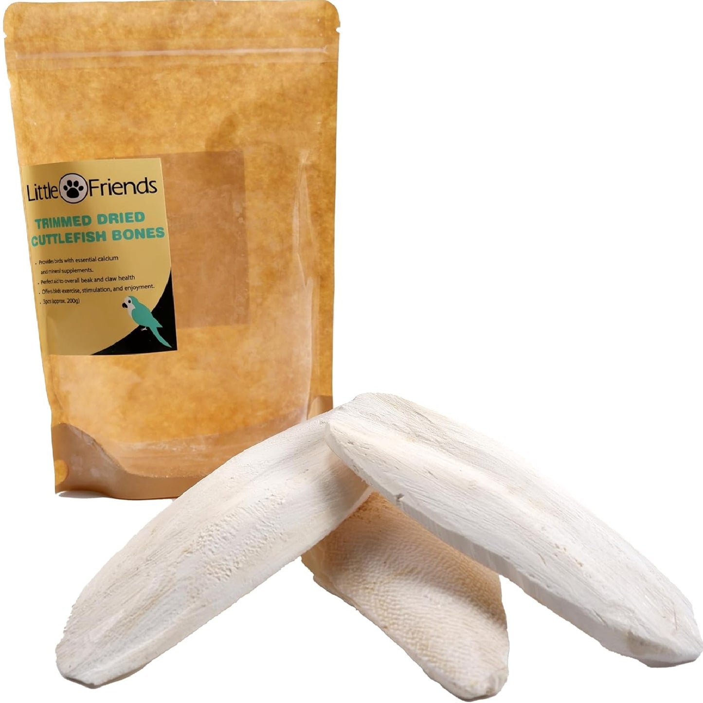 Little Friends - Trimmed Dried Cuttlefish Bones (3pk)