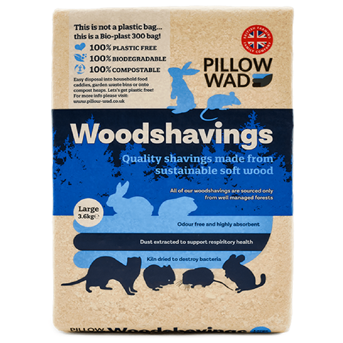 Pillow Wad - Woodshavings Bio (3.6kg)