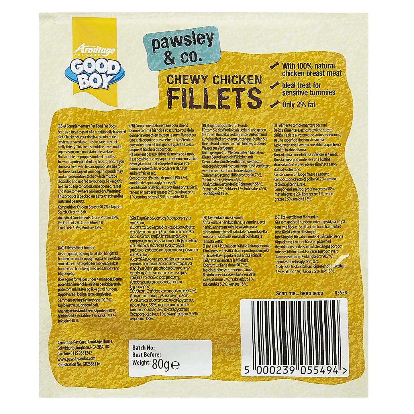 Good Boy - Chewy Chicken Fillets (80g)