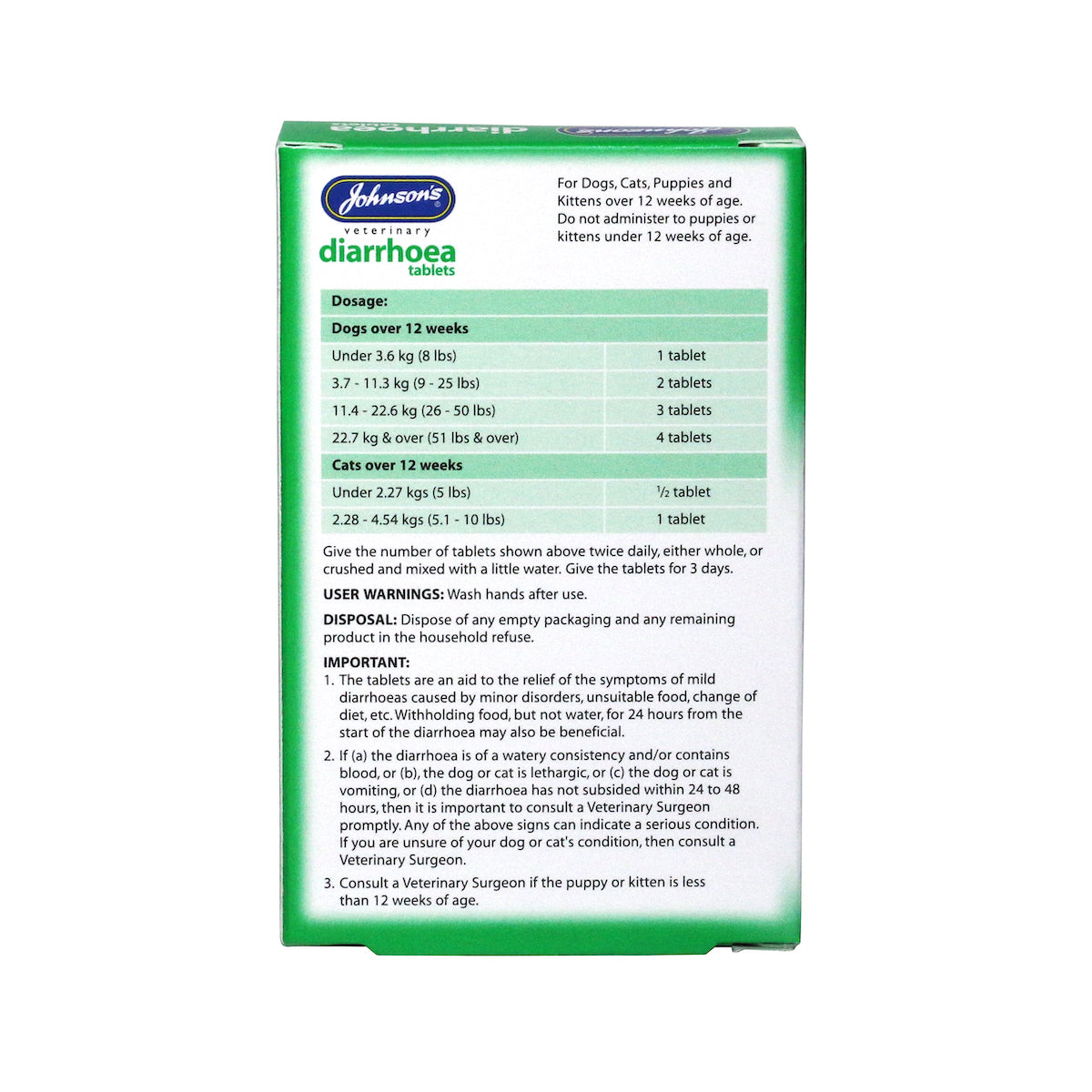 Johnson's - Diarrhoea Tablets (12pk)