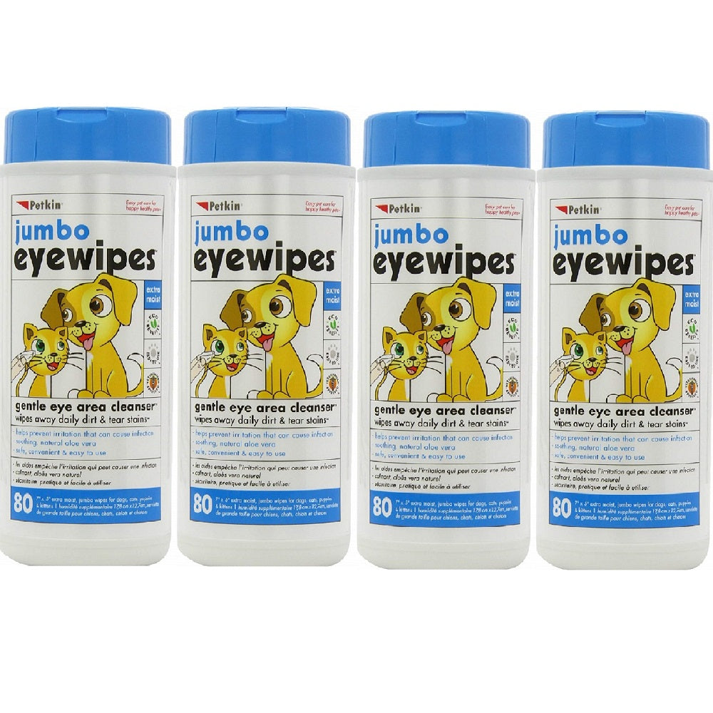 Petkin - Jumbo Eye Wipes (80pk)
