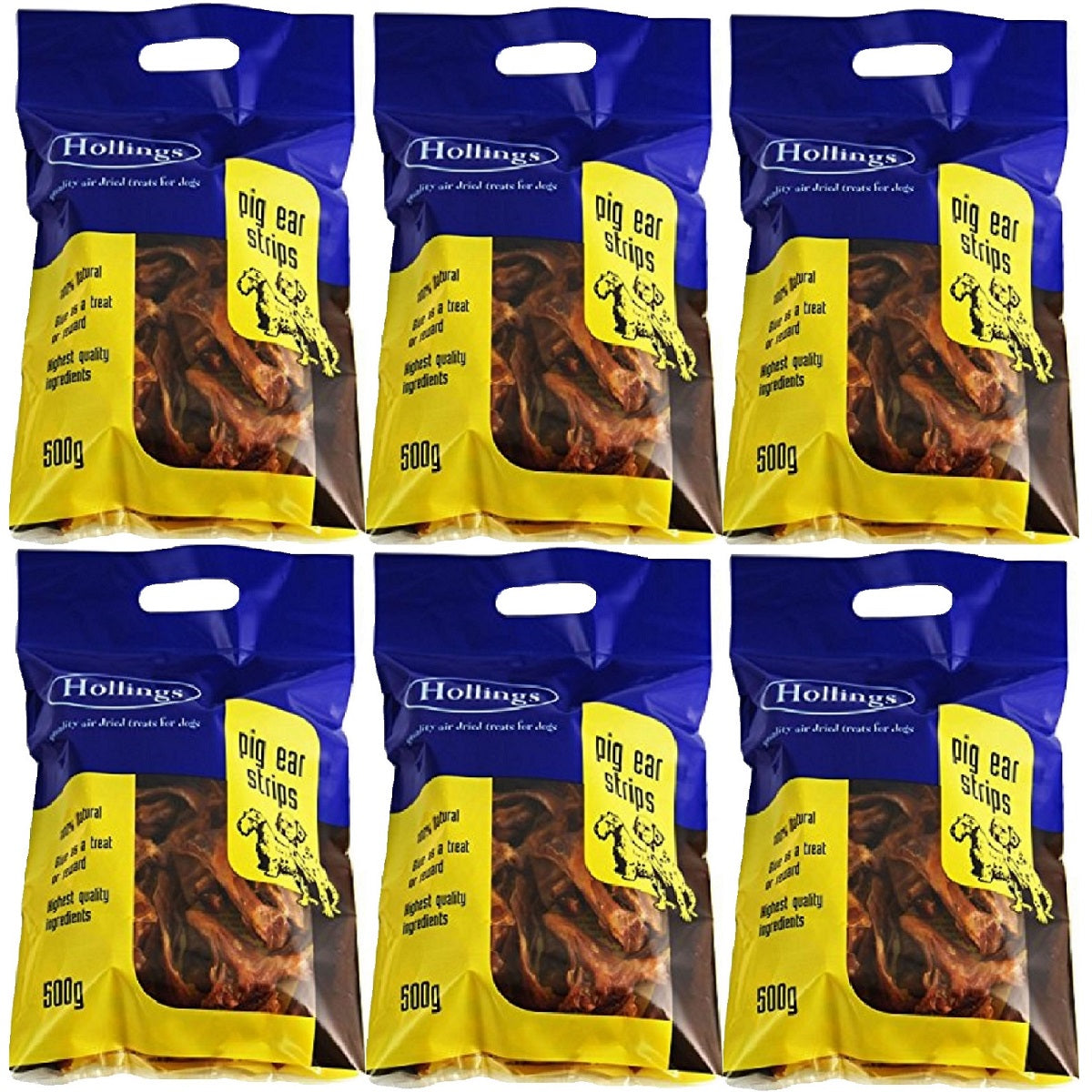 Hollings - Pig Ear Strips (500g)