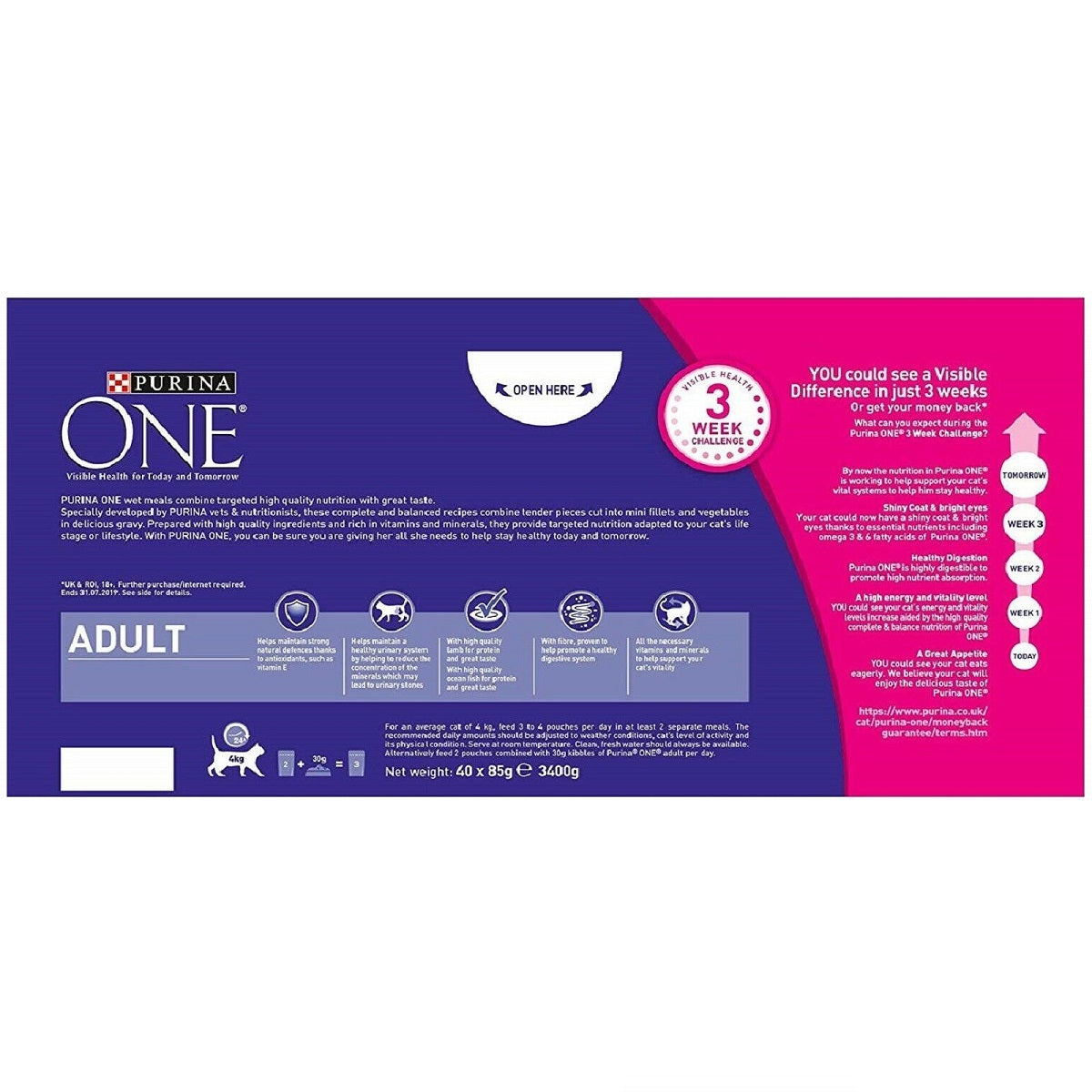 Purina - One Adult Pouches (40 x 85g)
