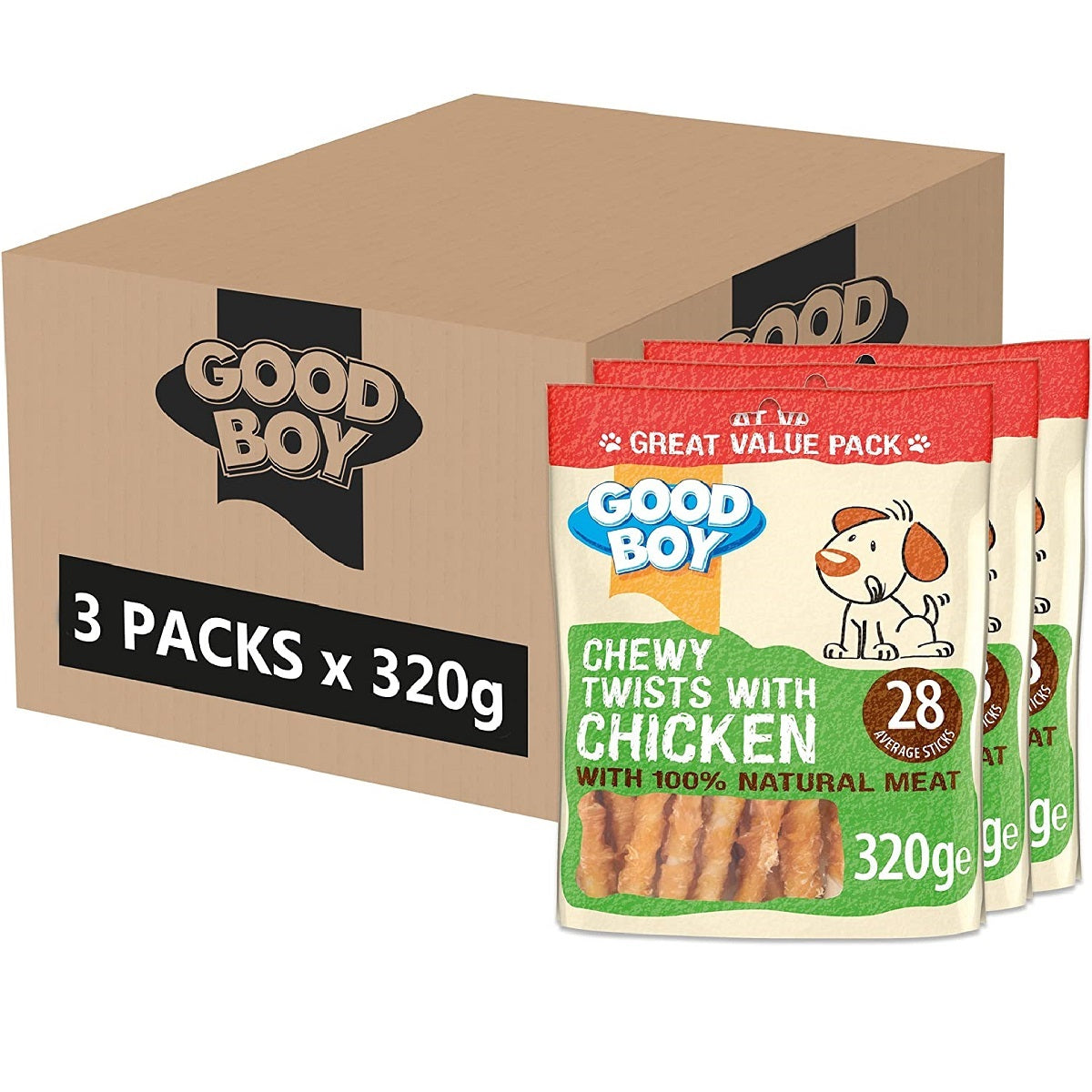 Good Boy - Chewy Twists with Chicken (320g)