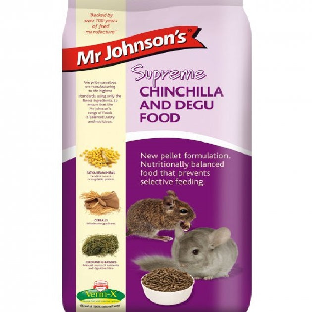 Mr Johnsons - Supreme Chinchilla & Degu Food (900g)