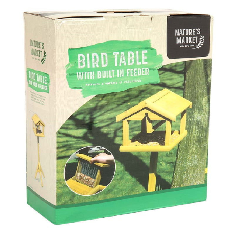 Bird Table With Built In Feeder