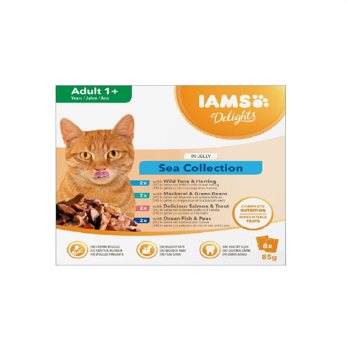 Iams Delights - Adult 1+ Cat in Jelly (8 x 85g)