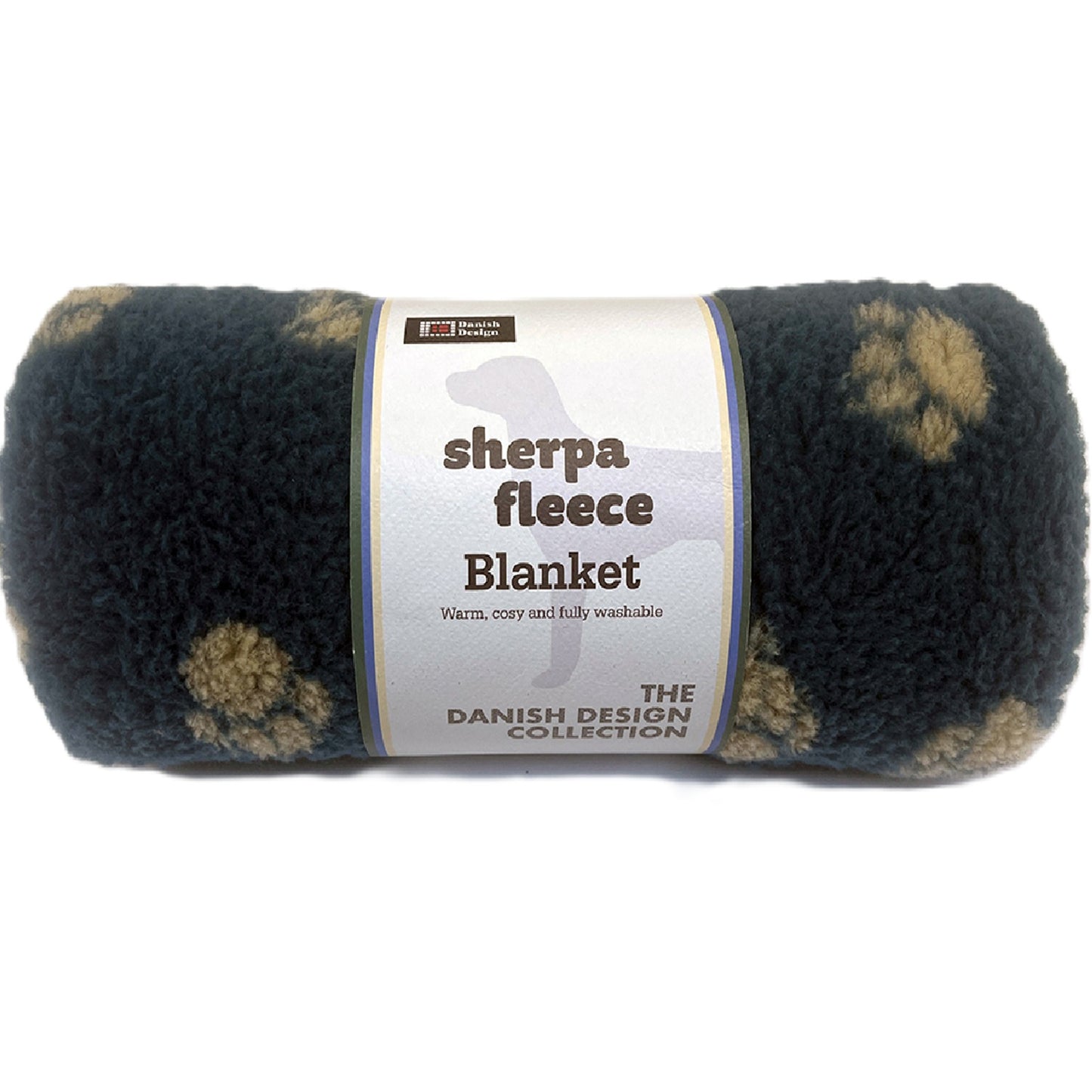 Danish Design - Sherpa Fleece Harbour Paws Blanket