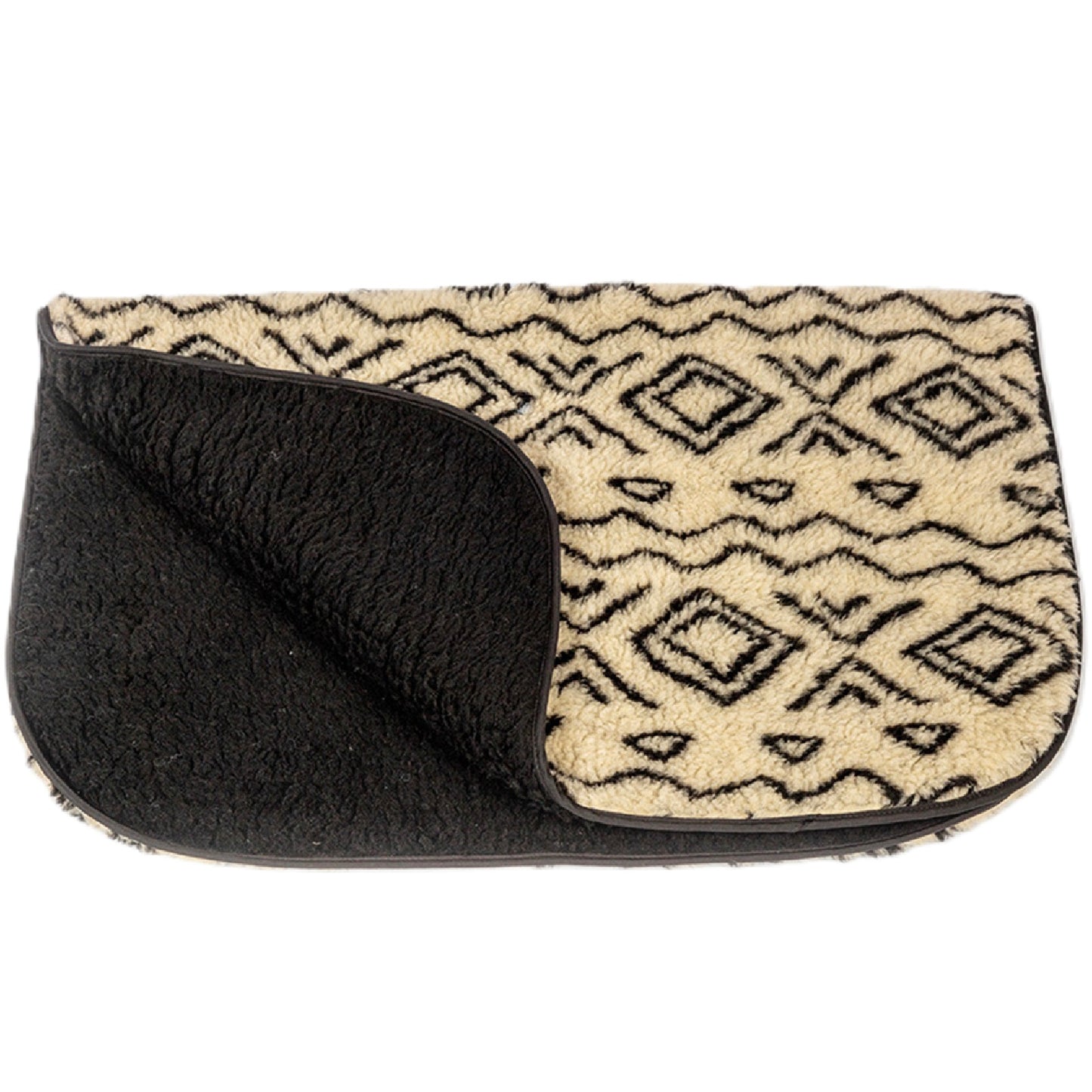 Danish Design - Sherpa Fleece Neutral Geometric Blanket