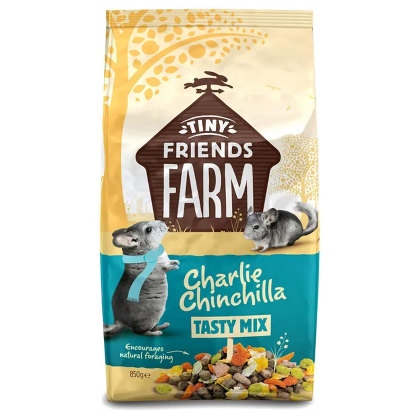 Tiny Friends Farm - Charlie Chinchilla Tasty Mix (850g)