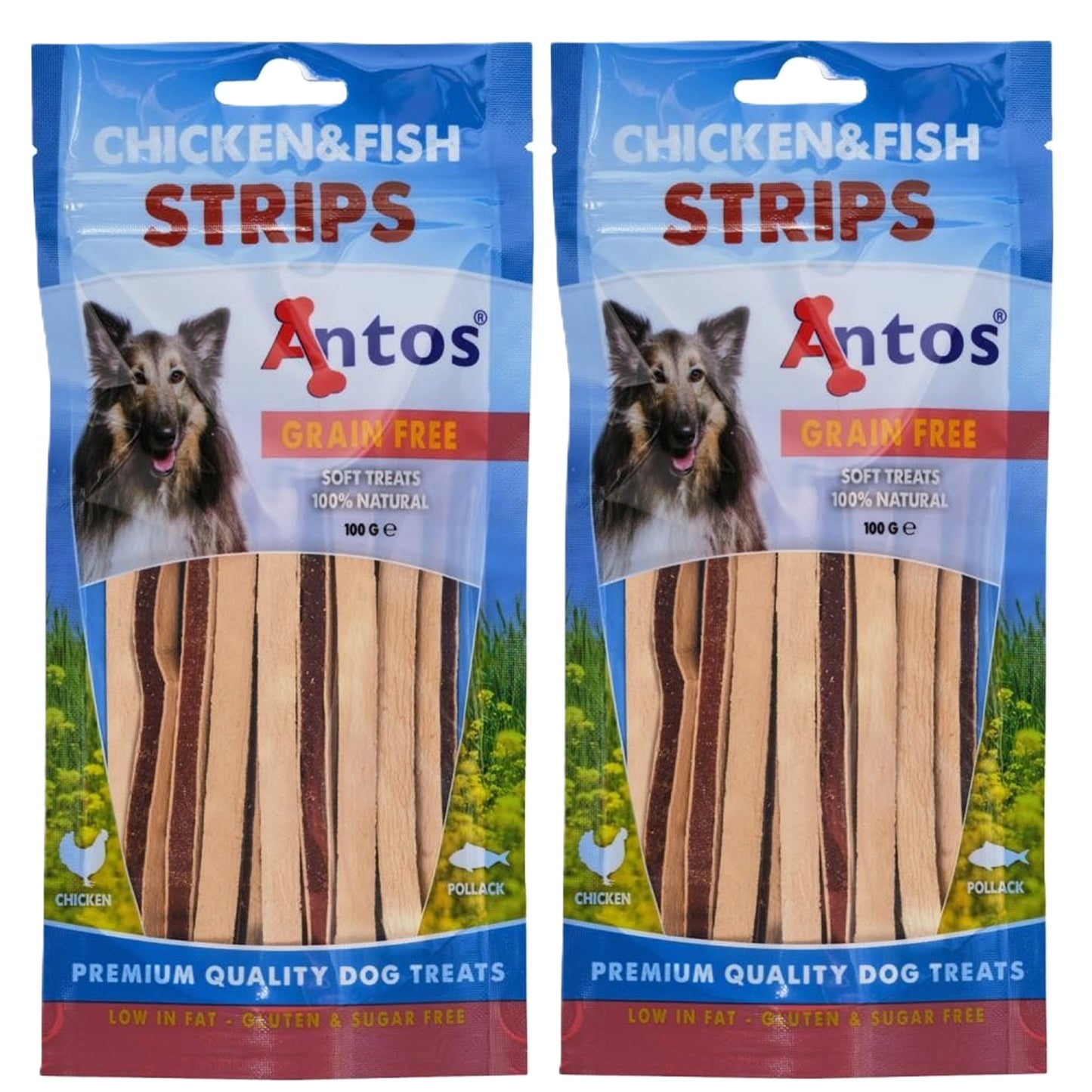 Antos - Chicken & Fish Strips (100g)