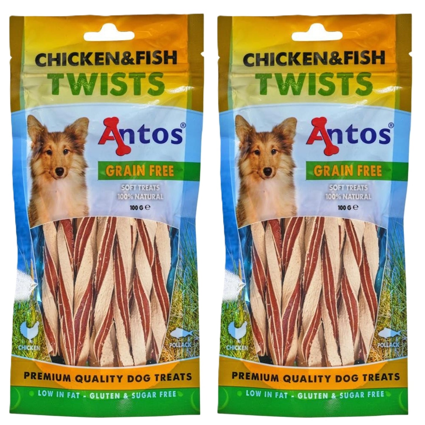 Antos - Chicken & Fish Twists (100g)