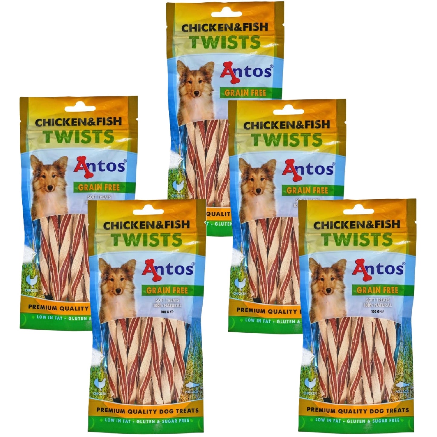 Antos - Chicken & Fish Twists (100g)