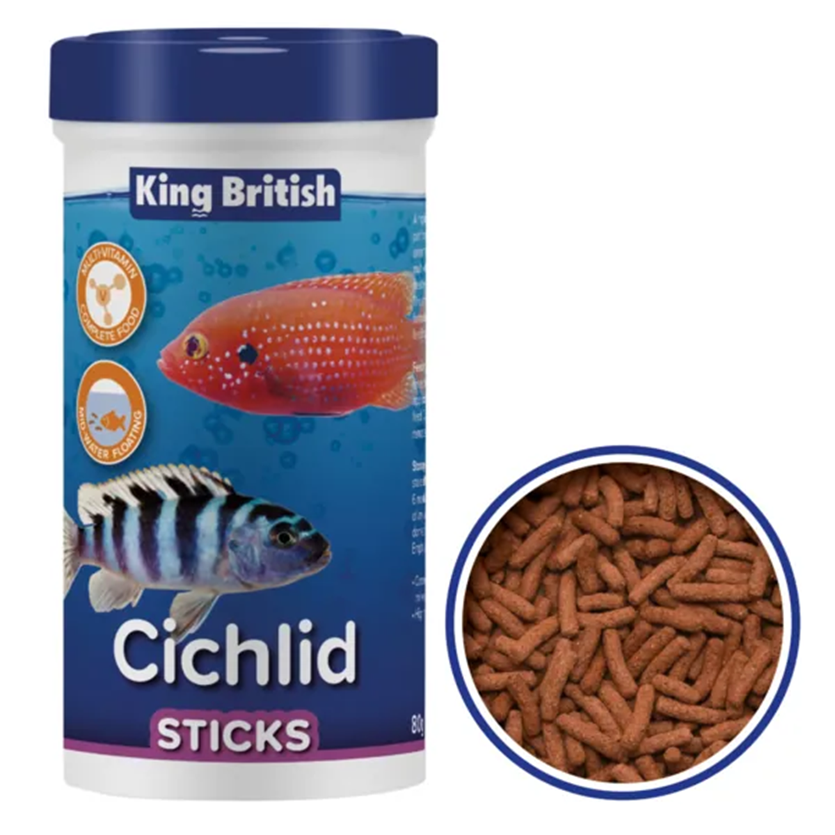 King British - Cichlid Floating Sticks (100g)