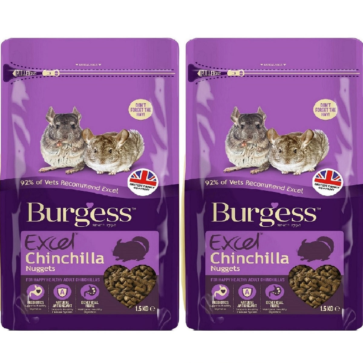 Burgess - Excel Chinchilla Nuggets (1.5kg)