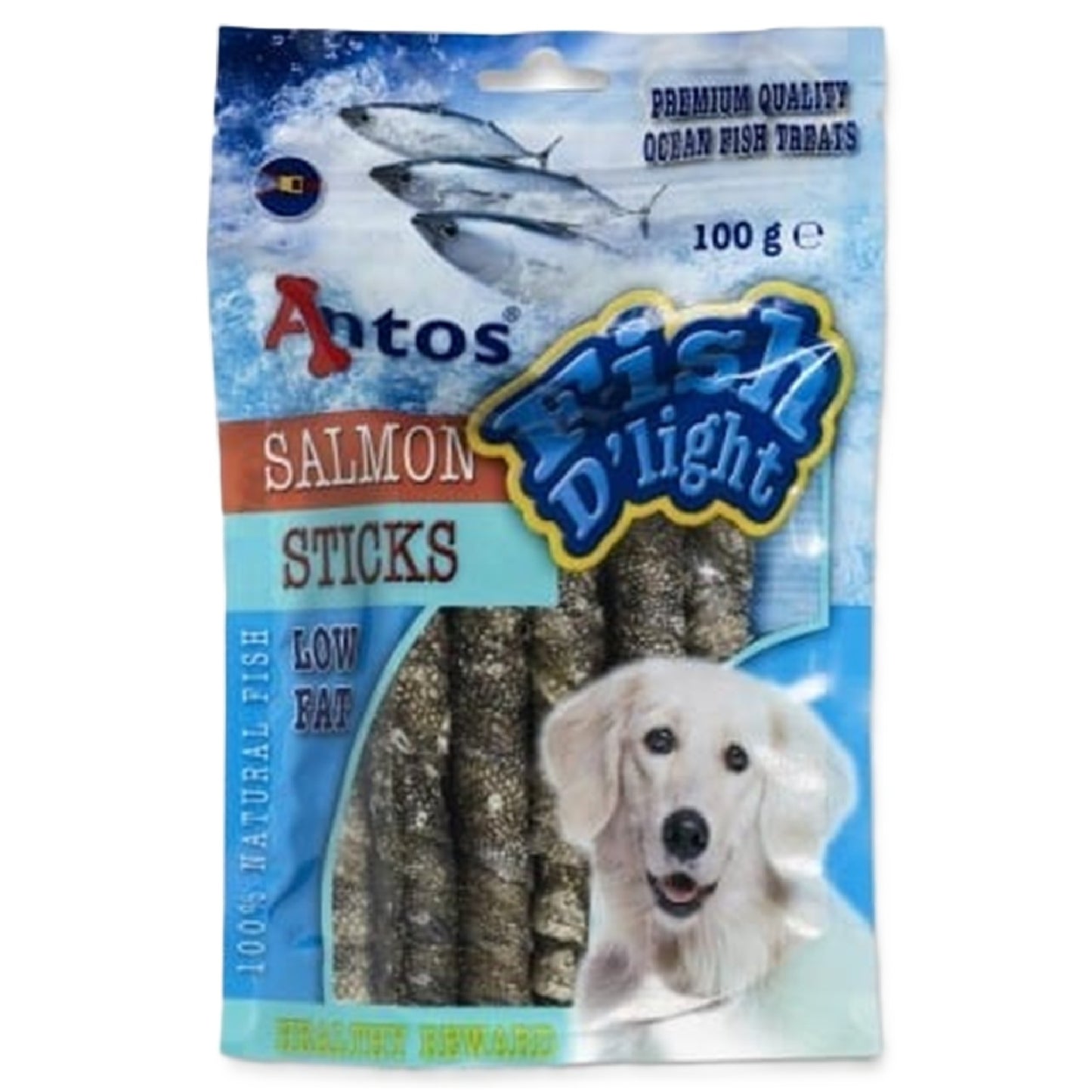 Antos - Fish D'light Salmon Sticks (100g)