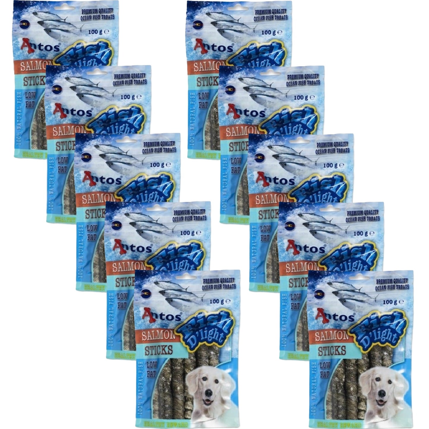 Antos - Fish D'light Salmon Sticks (100g)