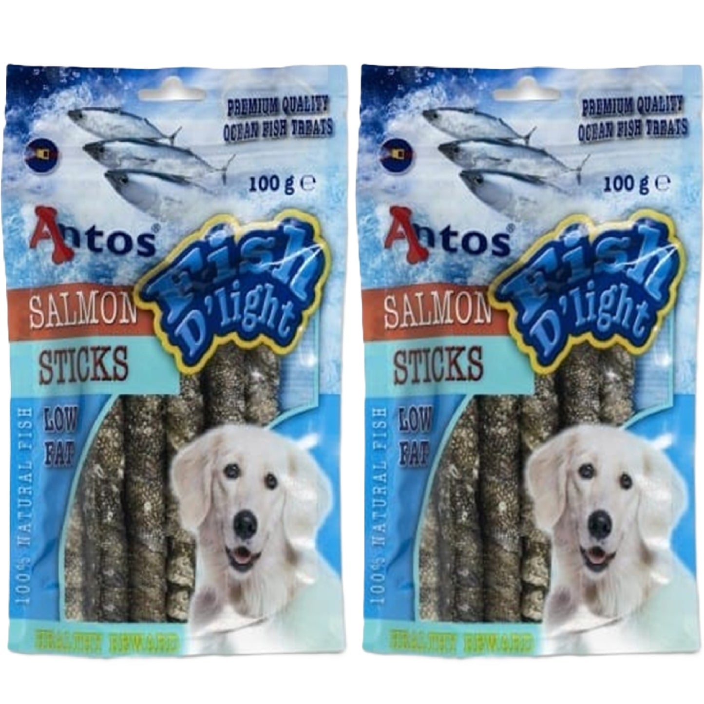 Antos - Fish D'light Salmon Sticks (100g)