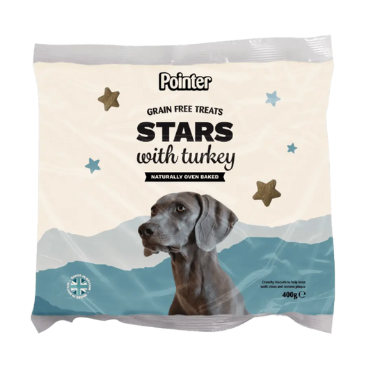 Pointer - Grain Free Stars with Turkey (400g)