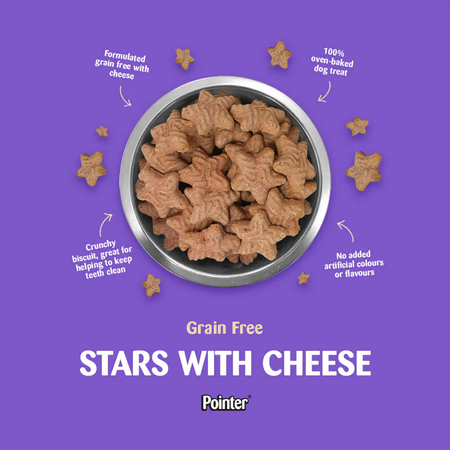 Pointer - Grain Free Stars with Cheese (400g)