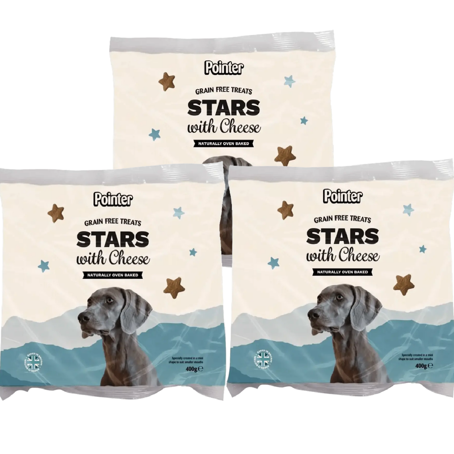 Pointer - Grain Free Stars with Cheese (400g)