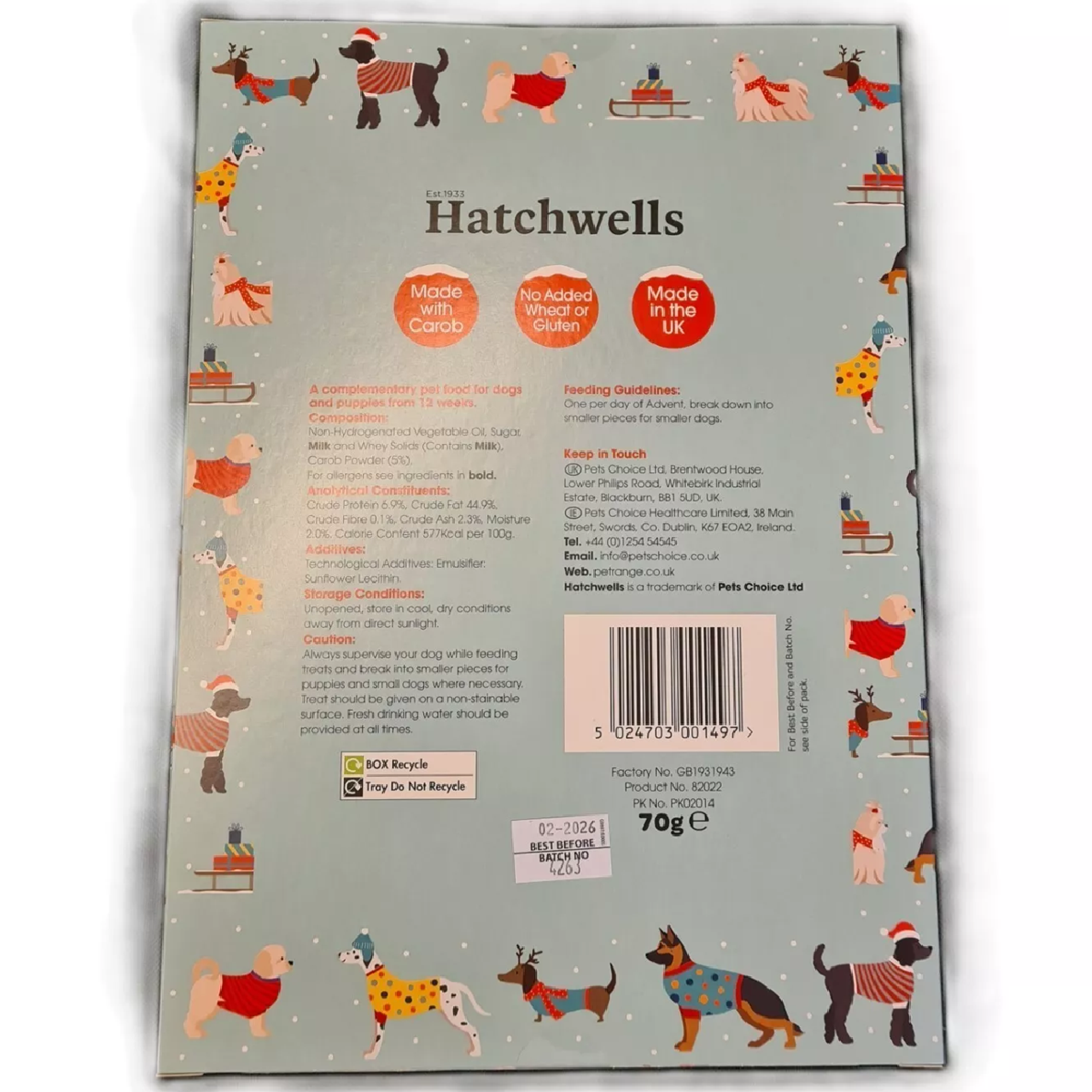 Hatchwells - Dog Christmas Advent Calendar