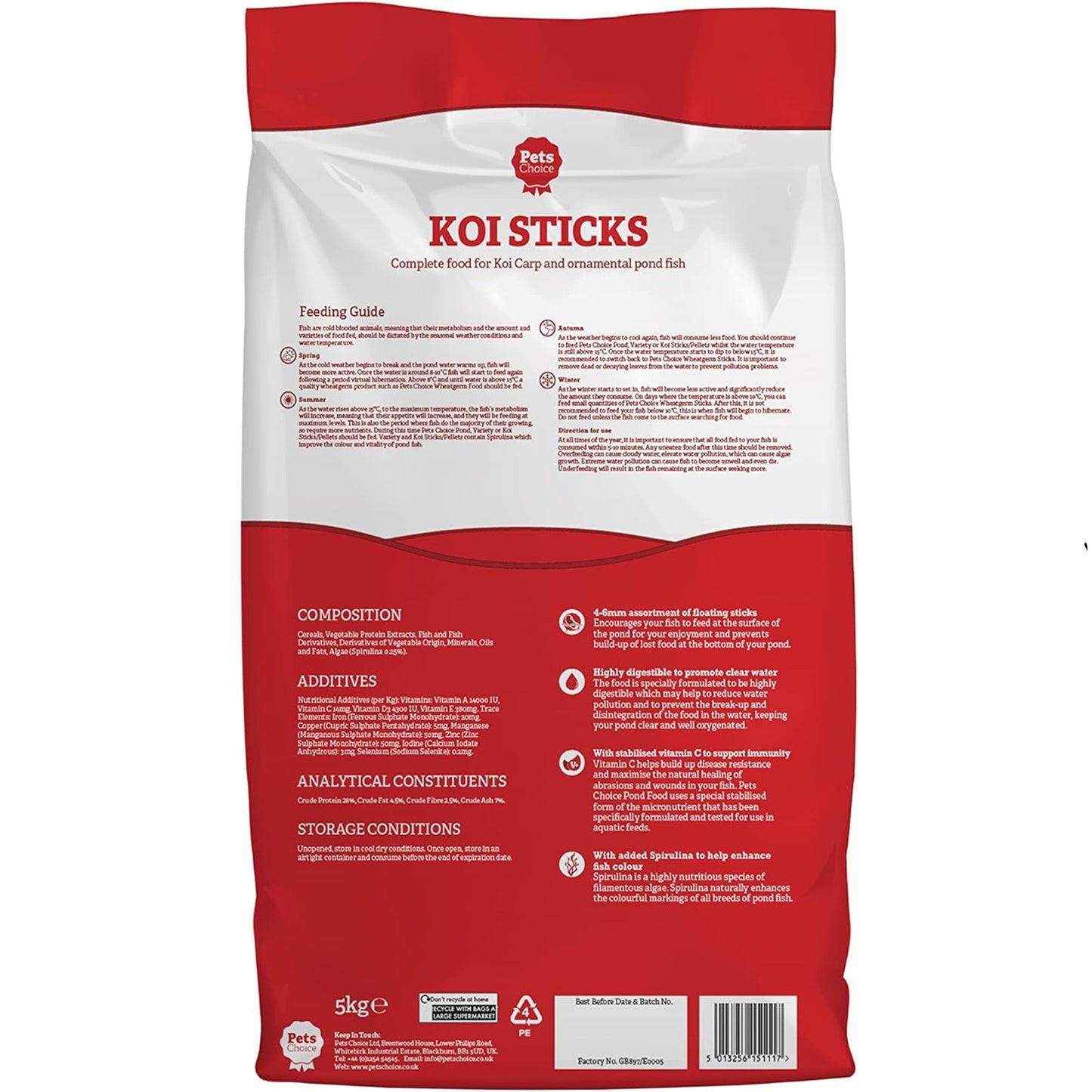 Pets Choice - Koi Sticks (5kg)