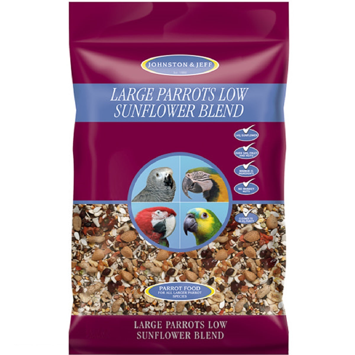 Johnston & Jeff - Large Parrots Low Sunflower Blend