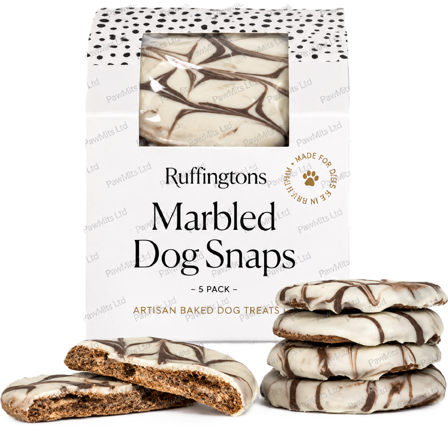 Ruffingtons - Marbled Dog Snaps (5pk)
